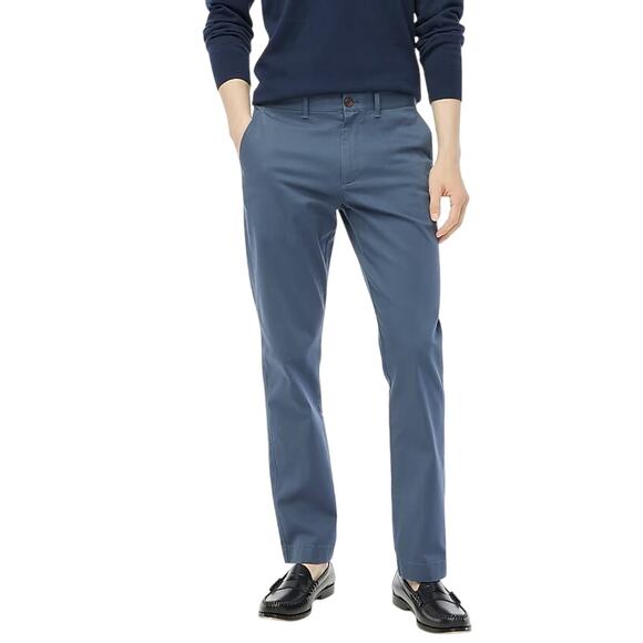 NWT J.Crew Factory Men's Straight-Fit Flex Chino Pant Legacy Blue Size 36 X 32 - Picture 1 of 12